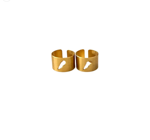 Bague ouverte ajustable en acier inoxydable avec découpe de la carte du Liban, bijou patriotique pour femmes et hommes, cadeau - Product Image 1
