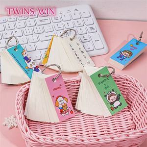 Style attrayant heurtoir <span class=keywords><strong>de</strong></span> porte à une corne bouton cerceaux <span class=keywords><strong>vocabulaire</strong></span> livre Portable blanc mot Pad cahier 2526 - Product Image 2