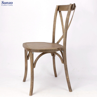 Chaise empilable en bois à dossier croisé pour mariage, événement, salle à manger, fête rustique, restaurant, banquet, Silla De Boda