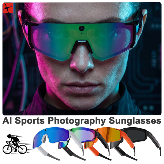2026 New Ai Video Recording Glasses With 1200P Action Camera Voice Assistant Real-Time Translation Smart Eyewear Vlog