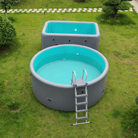 Piscine gonflable en forme de cœur - Piscine familiale durable en PVC pour enfants et adultes