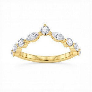 Anillo de Diamantes Cultivados en Laboratorio de 0.55 Quilates Redondos y 0.80 Quilates Marquise para Mujer, Color VVS VS EF, en Plata de Ley 925, Oro de 10, 14 y 18 Quilates - Product Image 5