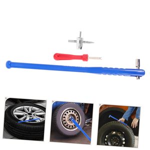 Kit d'outils de réparation de pneus 14 mm, clé de démontage en plastique bleu, kit d'installation de valve, entretien de roues sans chambre à air - Product Image 1