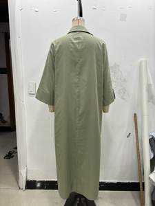 Vestido de Manga Larga con Cuello en V y Abertura Lateral Estilo Camisa, Nueva Moda para Mujer, KAR & OT ZA 8372070 - Product Image 4