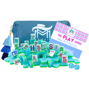 My Fair Mahjong della serie PLAY |   PETITE |   Mahjong con un messaggio importante |   Set di Tessere per Mahjong Americano in Acrilico Blu Oceano 160 Pezzi - Product Image 1