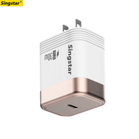 Chargeur mural rapide pour téléphone portable, couleur blanche, 30W, type C US, port unique, charge rapide 3.0, chargeurs pour téléphone portable