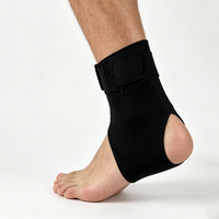 Attelle de cheville réglable en néoprène, manchon de compression à talon ouvert pour le badminton, le volleyball, la randonnée et l'entraînement en salle de sport