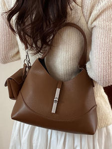 Sac à main pour femme en cuir PU souple de haute qualité, design rétro exquis avec empiècements de couleurs, sac à main à porter à la main ou en bandoulière - Product Image 6