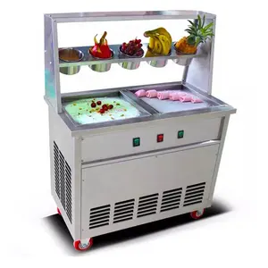 2022 China famous manufacturer 23 years factory cold stone marble slab top fry ice cream machine with low investment