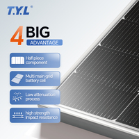 Modul Cina harga grosir Mono 550W 565W 600W Panel surya Pv Kit Panel daya sel surya silikon lengkap