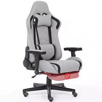 Nouvelle chaise de jeu de bureau ergonomique en cuir à dossier haut moderne E-Sports Home avec repose-pieds réglable