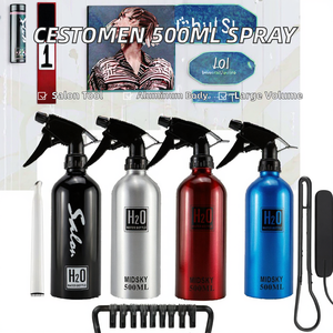 CestoMen Professional 500ml Pulvérisateur à gâchette en aluminium pour brume d'eau, idéal pour salon de coiffure et <span class=keywords><strong>barbier</strong></span>, 100g 4 - Product Image 2