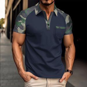 Nueva Llegada: Camiseta Polo de Camuflaje para Hombre - Manga Corta, Corte Ajustado Informal, con Múltiples Colores - Product Image 2