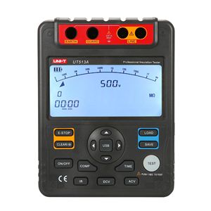 UT513A UNI-T Medidor de Resistencia de Aislamiento, Megóhmetro Digital de Alto Voltaje 5000V Rojo+Negro, Garantía de 3 Años A106 - Product Image 1