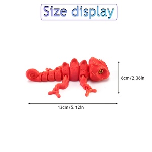 Jouet caméléon imprimé en 3D en PLA, assemblage personnalisé, articulations rotatives, design mobile, thème animaux éducatifs, ornement - Product Image 5