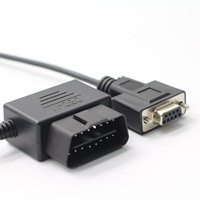 Cable de Diagnóstico OBD-II a DB9 RS232 y Adaptador de Puerto Serie a OBD2 para Herramientas de Diagnóstico de Automóviles