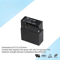 Relais miniature Sinetong GP 24VDC 16A scellé haute puissance pour carte de circuit imprimé, 6 broches, courant de commutation max. 20A, AgSnO2, certifié TUV/CQC
