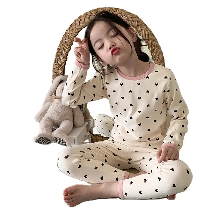 Children Autumn Cotton Pajamas Sets Boys Home Clothes Girls Underwear Sets 2-12 Year Baby Sleepwear Suit Christmas Kids Clothes