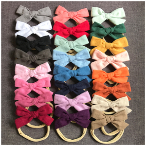 Fascette per <span class=keywords><strong>capelli</strong></span> da 3 pollici con <span class=keywords><strong>fiocco</strong></span> in nylon, morbide ed elastiche, accessori per <span class=keywords><strong>capelli</strong></span> per neonate e bambine - Product Image 4