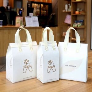 Non-woven Foldable Food Grade Insulation Cooler Bag with Zipper for Take-out Delivery - Product Image 3