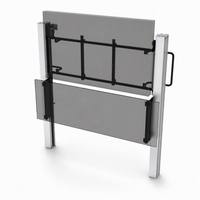 Support d'affichage interactif moderne en acier réglable en hauteur avec système de pylône tableau blanc pour salle de classe, écran tactile 75-98 pouces pour l'enseignement
