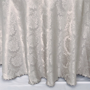 Classic Wedding Tablecloth 132 Inch 120 Inch Round Silver <strong>Table</strong> <strong>Cloth</strong> for Wedding Party Banquet Events Restaurant - Product Image 6