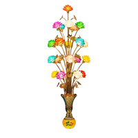 Lampe LED Lotus Grande Taille Everbright Home, Bouddha Guanyin en Verre Coloré, Étanche IP33, Dimmable, Décoration de Jardin pour Noël et les Fêtes