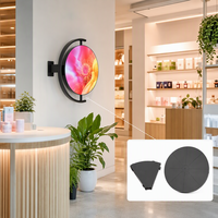 Affichage LED circulaire en forme d'éventail P4, kit, IP65, large plage de température -20~60°C ℃   Durée de vie de 100 000 heures pour la signalétique extérieure des bâtiments