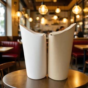 Vasos de Papel Kraft Desechables de Primera Calidad YBLPAK, Vasos de Papel de Una Sola Pared con Forma de Cuerno de Vaca, Aptos para Alimentos, para Uso en el Hogar y la Oficina - Product Image 5