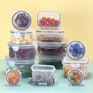 12 pièces de qualité sans BPA en plastique emballage de boisson alimentaire boîtes de stockage des aliments conteneurs avec couvercles pour la cuisine - Product Image 3