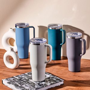 Maars 40oz Gobelet isolé en acier inoxydable Aspirateur à double paroi avec couvercle en paille Sauge d'hiver-pour cadeaux d'affaires - Product Image 1