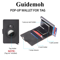 Portefeuille intelligent avec logo personnalisé, prix de gros, porte-cartes avec pince à billets, portefeuille métallique pop-up pour Airtag