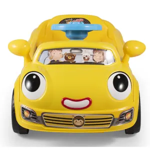 Bebek taşıyıcı karikatür çocuk araba binmek araba çocuklar elektrikli ışık ve müzik ile
