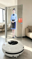 Écran OLED transparent de 55 pouces, écran tactile capacitif 10 points, évitement automatique des obstacles, système d'exploitation Android pour centre commercial