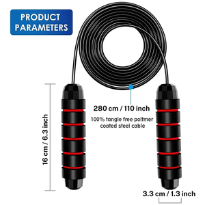 The New Jump <b>Rope</b> Steel Wire Skipping <b>Exercise</b> Adjustable Jumping Fitness Workout Training Home Sport Equipment Tangle-Free - Product Image 6