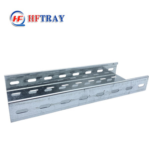 Système de support de chemin de câbles en acier galvanisé perforé de haute qualité, chemin de câbles ventilé et étanche pour l'extérieur, pour usage industriel - Product Image 1