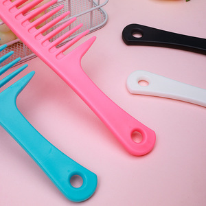 Peigne à dents larges coloré, à grandes dents, résistant aux hautes températures, pour <span class=keywords><strong>cheveux</strong></span> longs, <span class=keywords><strong>cheveux</strong></span> raides, peigne plat - Product Image 4