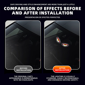 Lumière ambiante solaire effet œil de démon, néon respirant, pour décoration de voiture, lumières d'ambiance pour pare-brise arrière, accessoires auto - Product Image 6