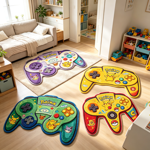 Alfombra con Forma <span class=keywords><strong>de</strong></span> Control <span class=keywords><strong>de</strong></span> Juego <span class=keywords><strong>de</strong></span> Pokemon <span class=keywords><strong>Pikachu</strong></span>, Decoración para Sala <span class=keywords><strong>de</strong></span> Estar y Dormitorio, Alfombra <span class=keywords><strong>de</strong></span> Anime Personalizada <span class=keywords><strong>de</strong></span> Lujo, Alfombra Impresa con Diseño <span class=keywords><strong>de</strong></span> Gamepad - Product Image 2