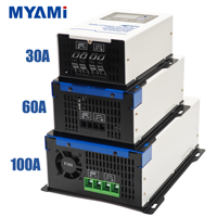 Contrôleur de charge solaire MYAMi MPPT 150V 100A 60A 30A réglable 12V 24V 48V LCD pour batteries au plomb/lithium, efficacité de 99%