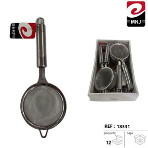Utensilio de Cocina de 9 cm con Mango de Acero Inoxidable, Colador y Escurridor de Malla Fina de Metal - Product Image 1