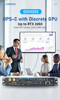 Dispositivos Discretos OPS con procesadores i5/i7 de 12ª/14ª generación, DDR4 con un máximo de 64 GB de RAM, SSD de 256 GB, Windows 10/11 o Linux para pizarras interactivas y aulas inteligentes.