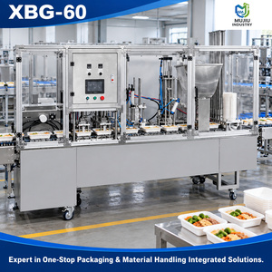 Automatische Lineare Becherfüll- und Versiegelungsmaschine XBG-60 für Becher und Essensschalen mit Linearer Befüllung und Folienversiegelung - Product Image 6