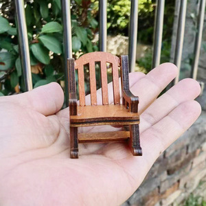 Chaise miniature en bois, meubles <span class=keywords><strong>de</strong></span> <span class=keywords><strong>maison</strong></span> <span class=keywords><strong>de</strong></span> poupée, jouet, modèle décoratif à l'échelle 1:12, pour la décoration <span class=keywords><strong>de</strong></span> la chambre des enfants - Product Image 1