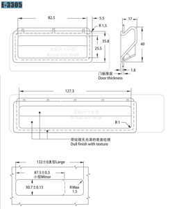 Nhựa Nylon PA Đen ẩn xử lý cho tủ nhúng xử lý cho cửa tủ và ngăn kéo - Product Image 6
