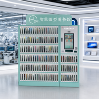 La bibliothèque HAUMR détient un casier RemoteLocker LibCabinet HF Smart Locker Built-in Book Drop FHD Touch Self-Service Book Checkout Kiosk