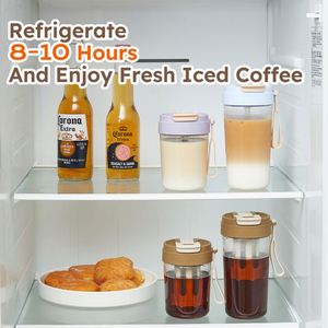 11oz 330ml 16oz 480ml Cold Brew <b>Coffee</b> <b>Maker</b> 2 in One Lid Options Iced <b>Coffee</b> Cups with Lids and Straws with Mesh Filter - Product Image 5
