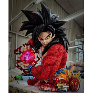 Estatua de Busto de Goku <span class=keywords><strong>Super</strong></span> Saiyan 4 a Escala Real 1:1, Escultura de Resina de Medio Cuerpo de Son Goku SSJ4 de <span class=keywords><strong>Dragon</strong></span> <span class=keywords><strong>Ball</strong></span> <span class=keywords><strong>GT</strong></span> con Luz LED para Coleccionistas - Product Image 1