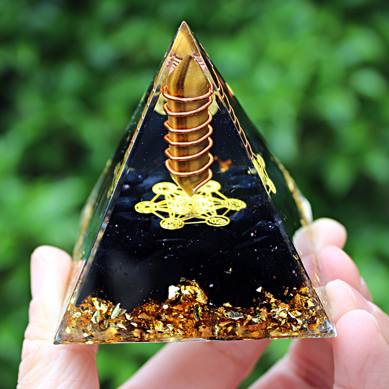 Tiger's Eye Crystal Pillar Obsidian
