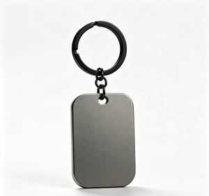 Porte-clés en métal personnalisé, étiquette gravée, pendentif plaque nominative, idéal pour cadeau promotionnel - Product Image 2